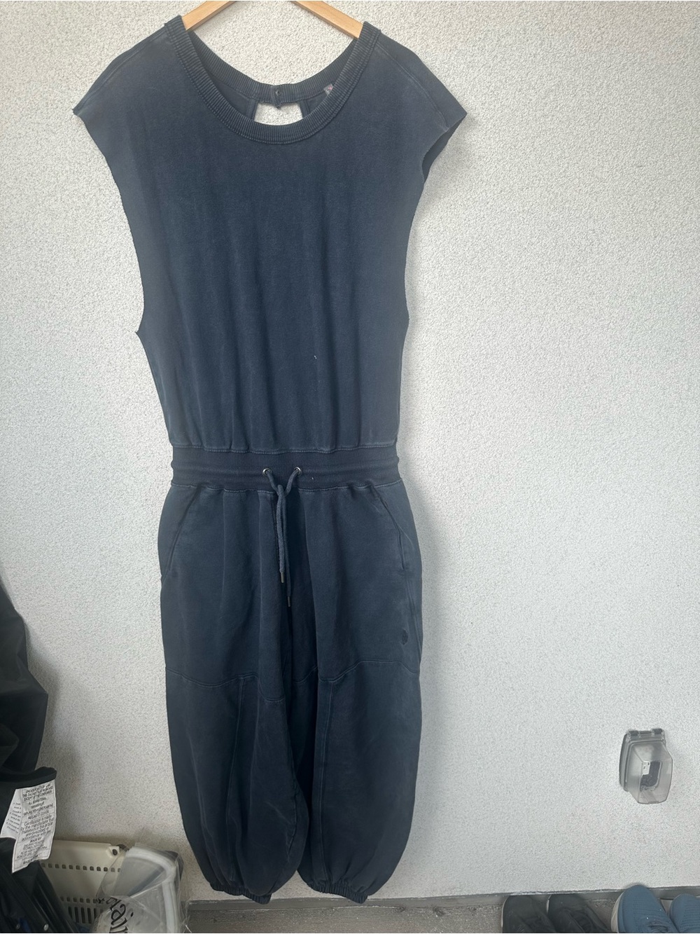FP Movement Navy Blue Sleeveless Jogger Jumpsuit Romper Lounge One Piece, Small